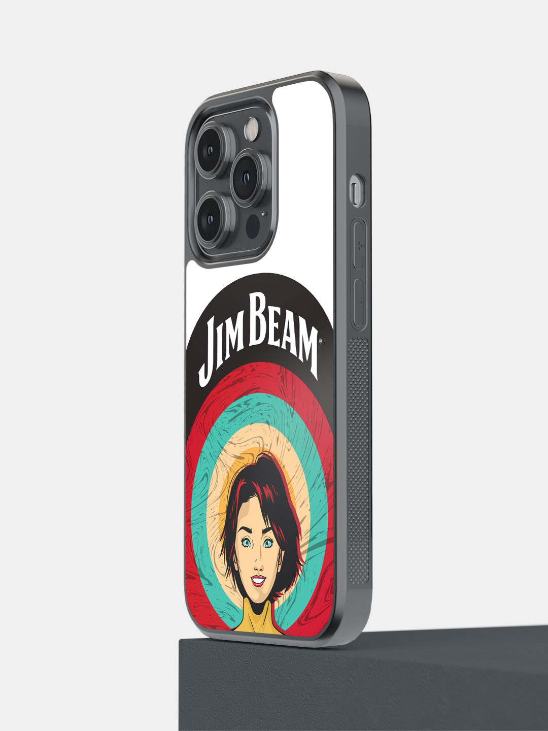 macmerise Printed Jim Beam Character iPhone 14 Pro Phone Bumper Case Cover