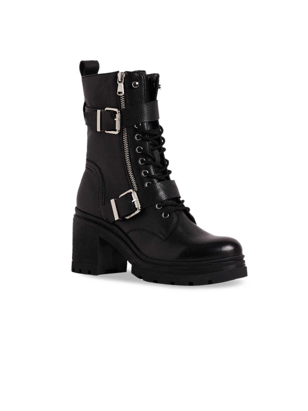 Peach Flores Women Myfair Mid Top Platform - Heeled Regular Boots With Buckle Detail