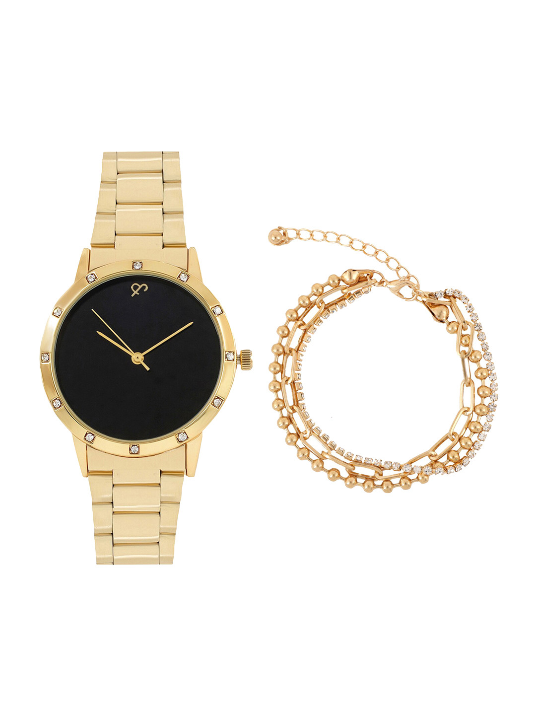 JOKER & WITCH Women Aviva Gold Watch Gift Set