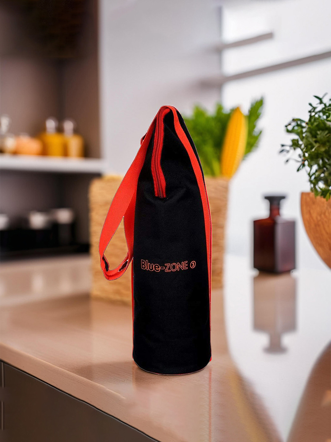 Kuber Industries Canvas Water Bottle Bag Closure With Adjustable Strap