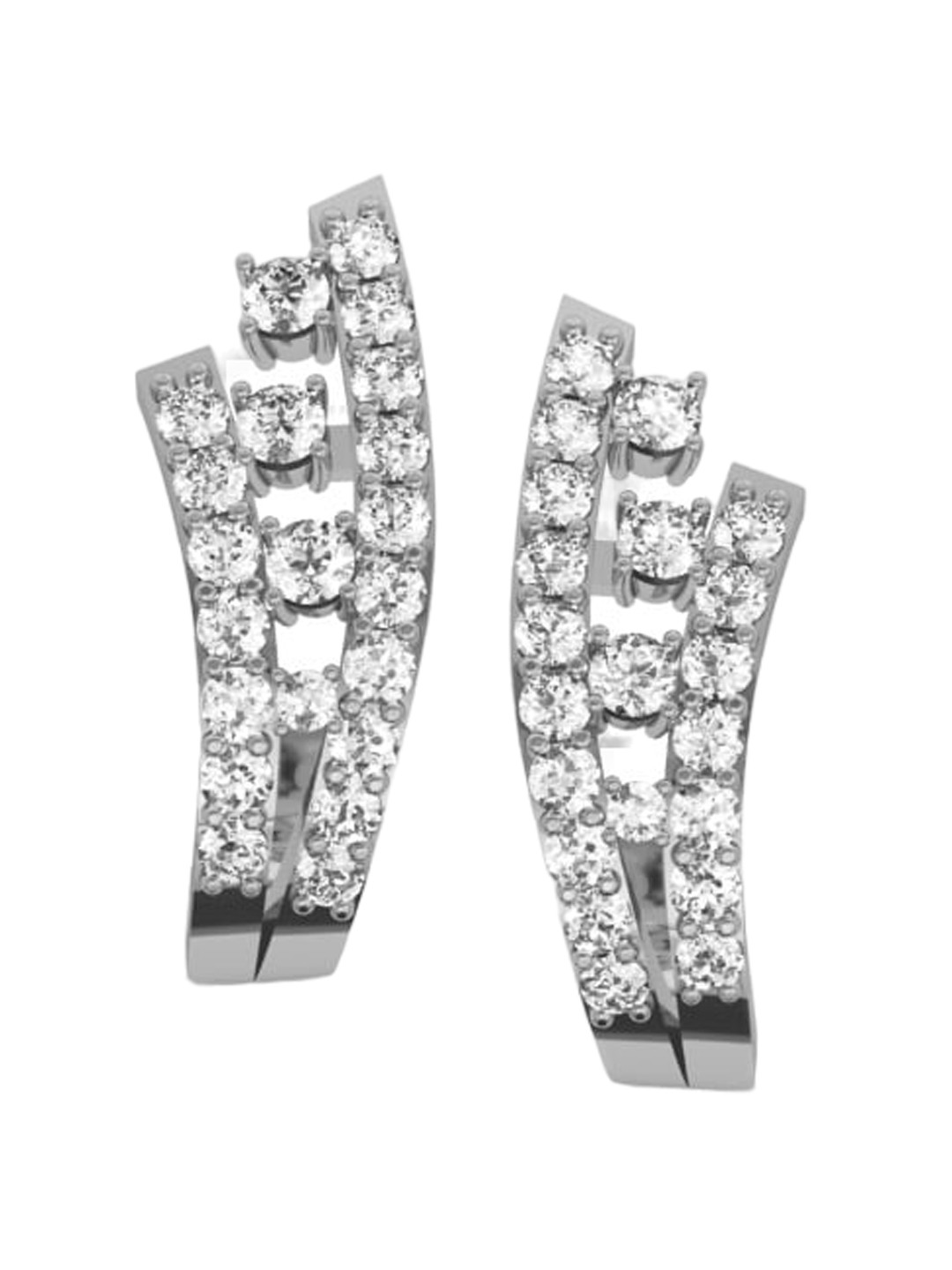 ORIONZ Sterling Silver Contemporary Drop Earrings