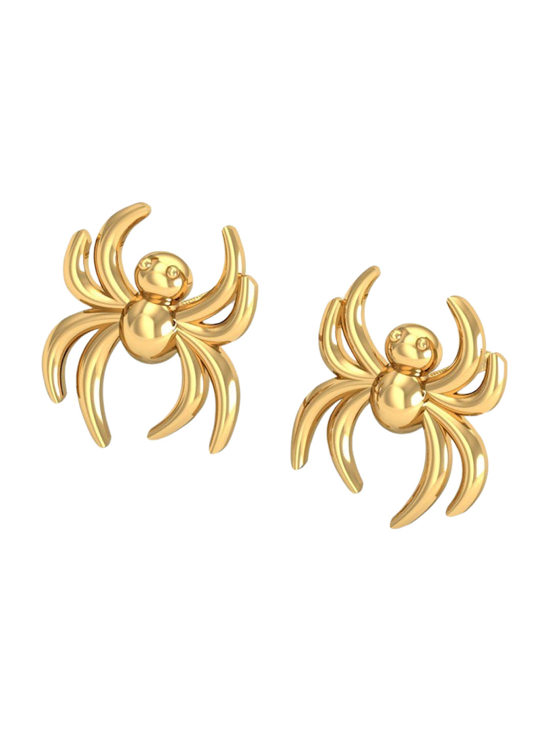 KUBERBOX 18KT Gold Spider Stud Earrings-0.96 gm