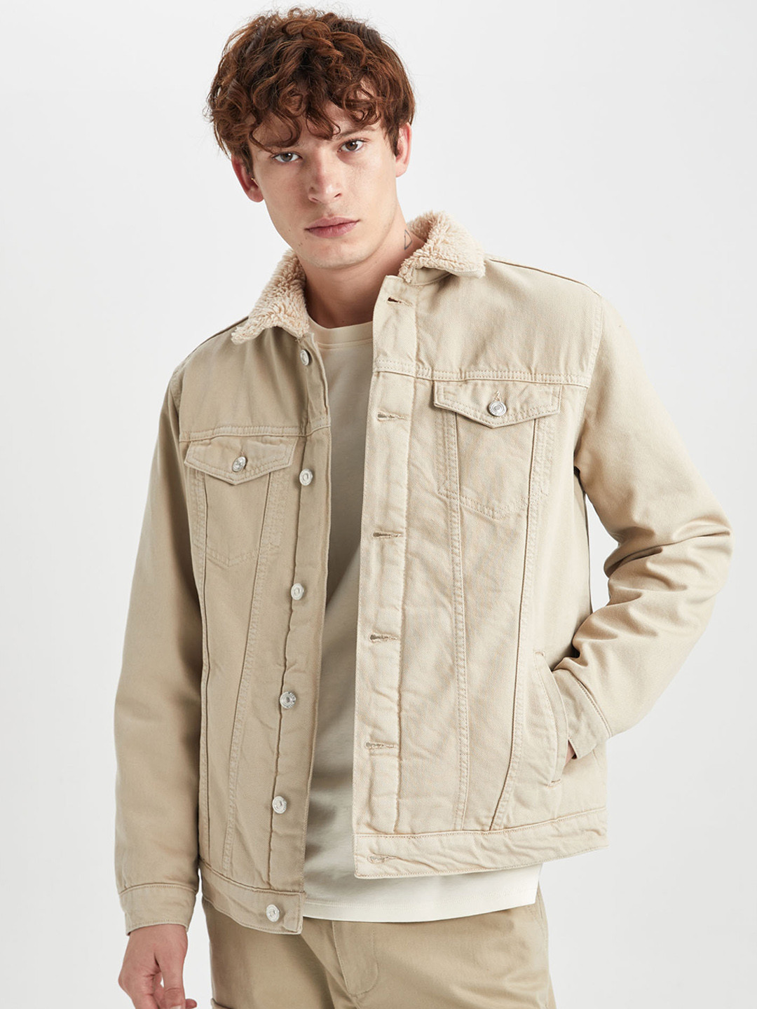 DeFacto Denim Jacket with Embroidered