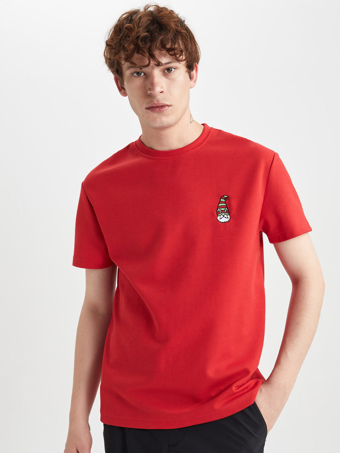 DeFacto Men Applique T-shirt