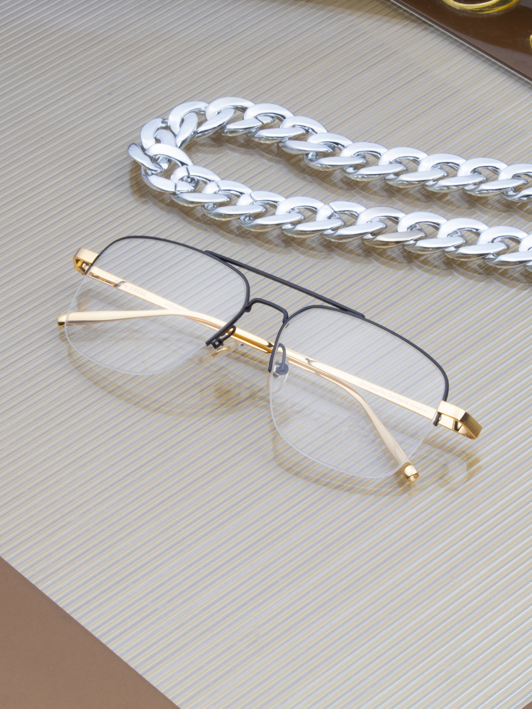 Ted Smith Unisex Half Rim Wayfarer Frames