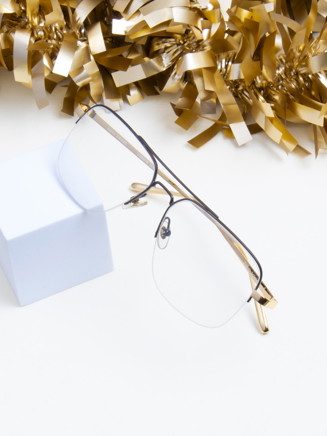 Ted Smith Unisex Half Rim Wayfarer Frames