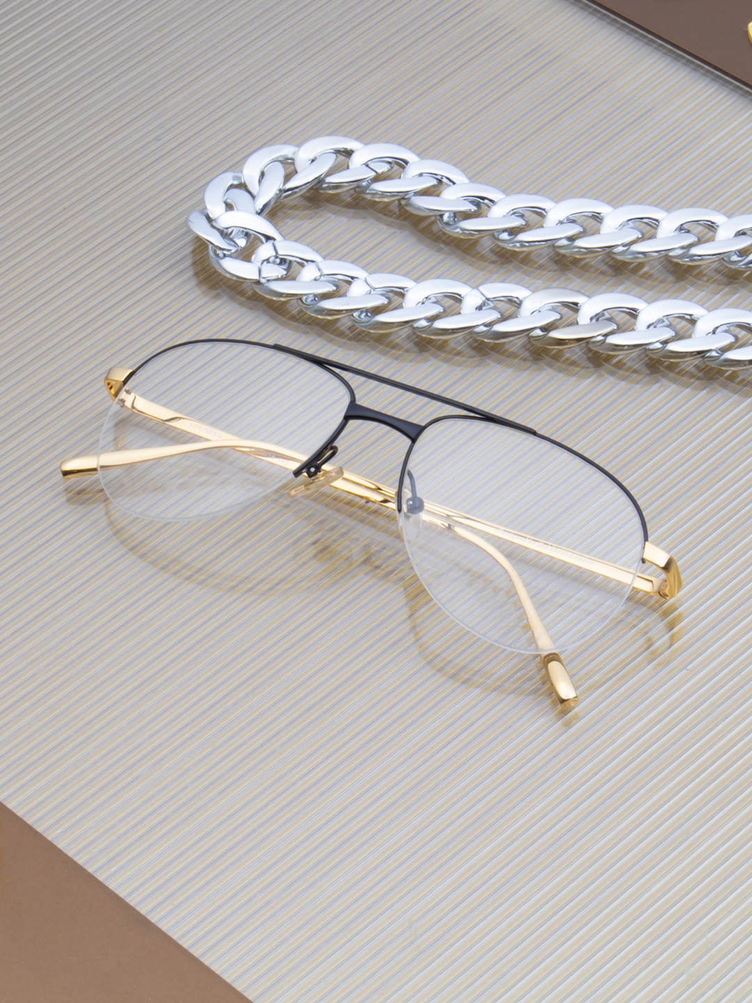 Ted Smith Unisex Half Rim Aviator Frames TS-YORK _SBSG