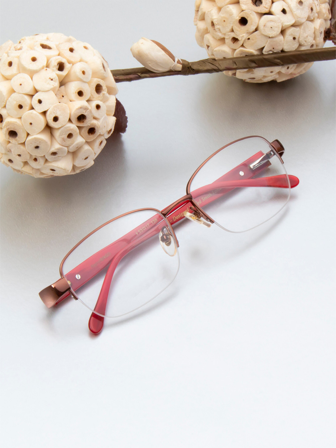 Ted Smith Women Half Rim Square Frames