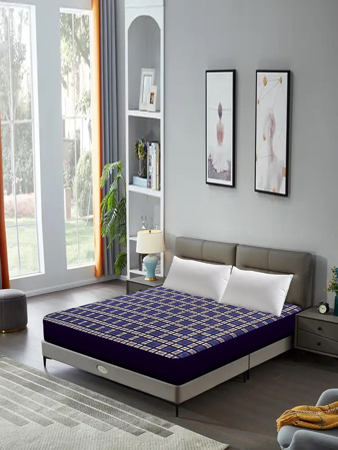 DREAM CARE Purple Quilted Breathable Water Resistant Queen Bed Mattress Protector