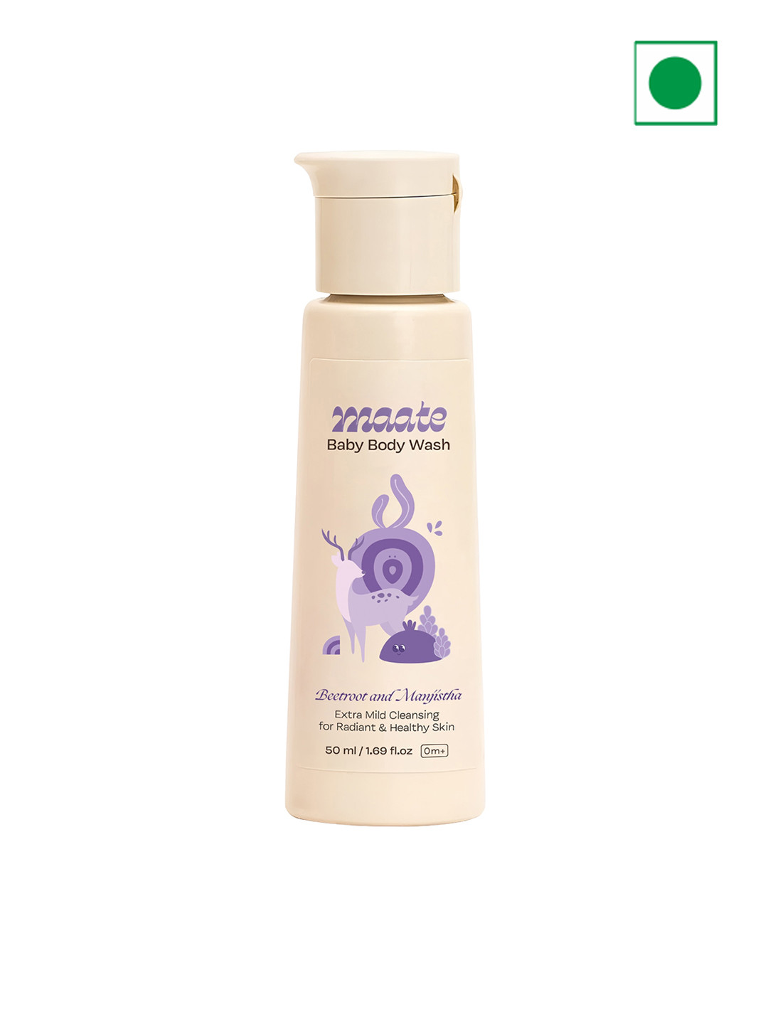 MAATE Baby Body Wash With Beetroot & Manjistha - 50ml
