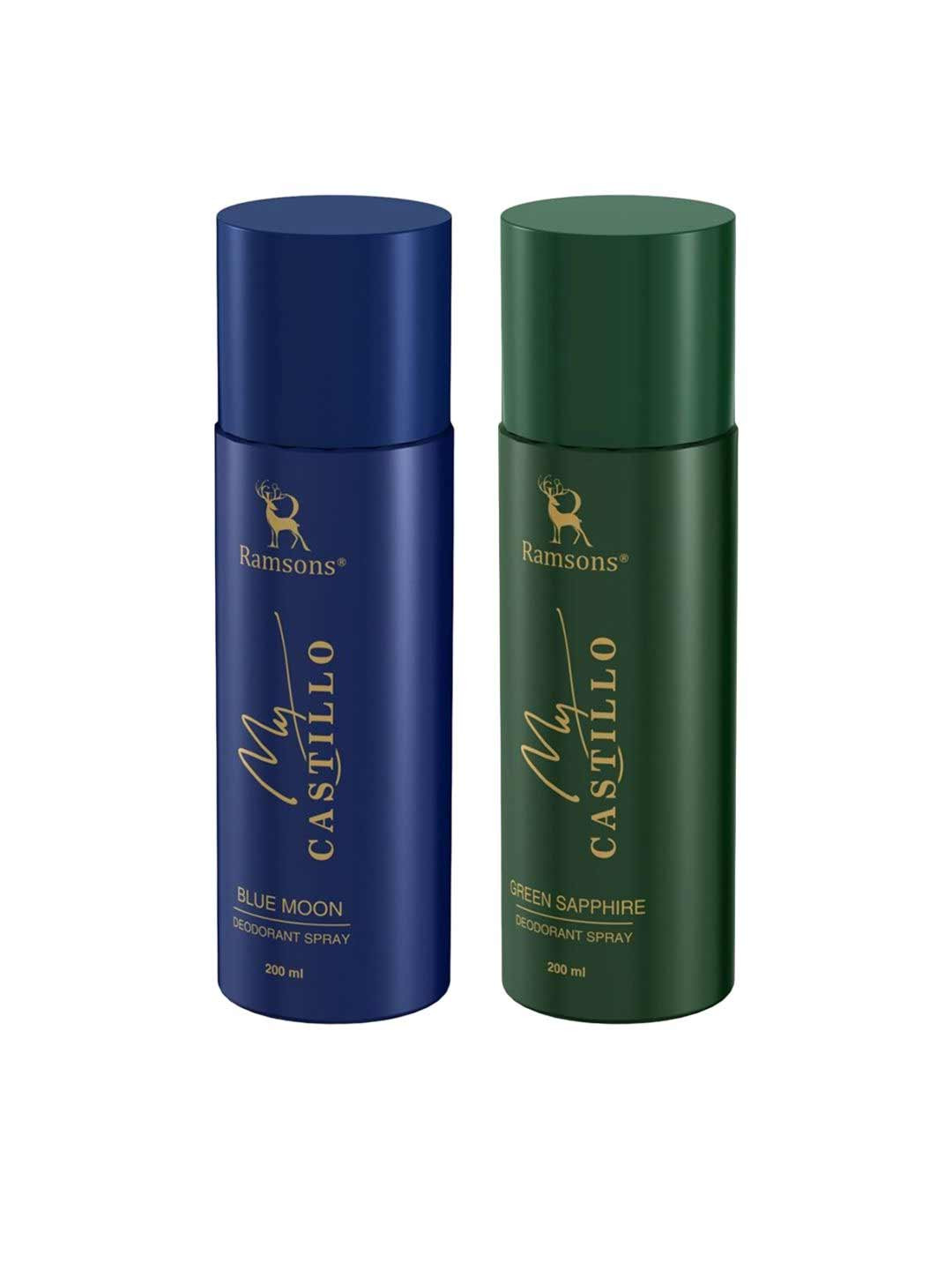 Ramsons Set Of 2 My Castillo Deodorant Spray - Blue Moon & Green Sapphire - 200 ml Each