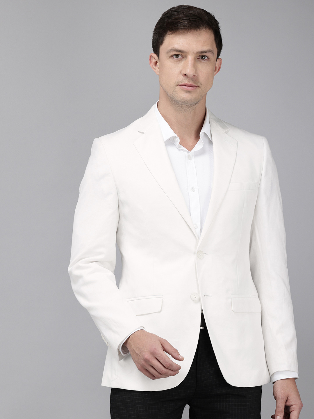 Park Avenue Notched Lapel Single Breasted Formal Blazer