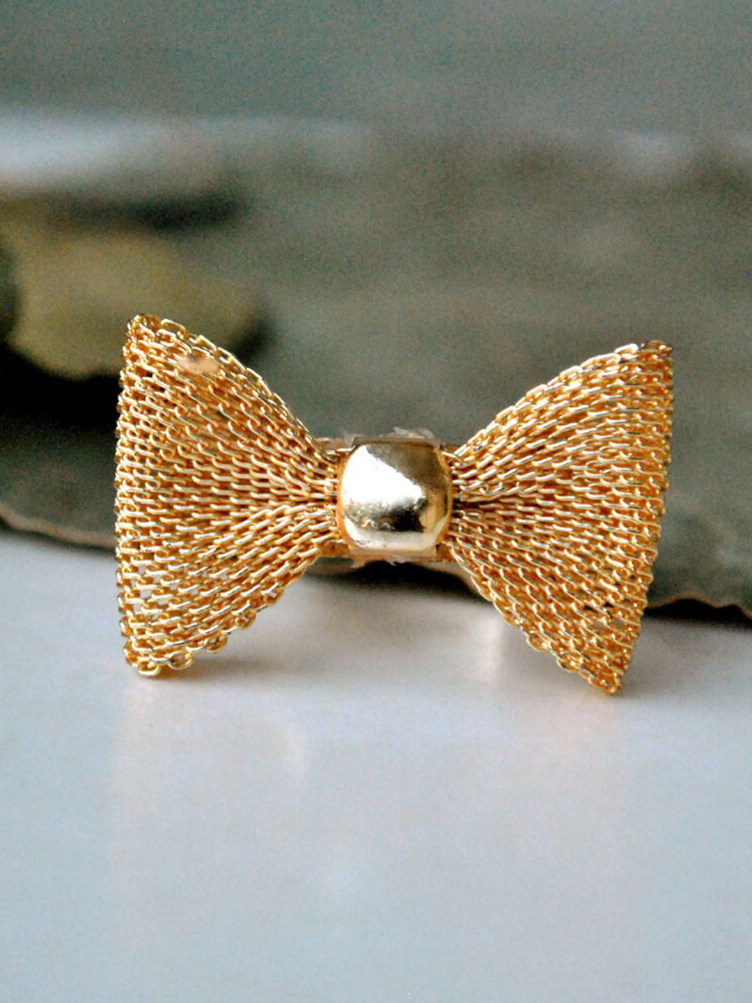 BeAbhika Mesh Trendy Bow Adjustable Finger Ring
