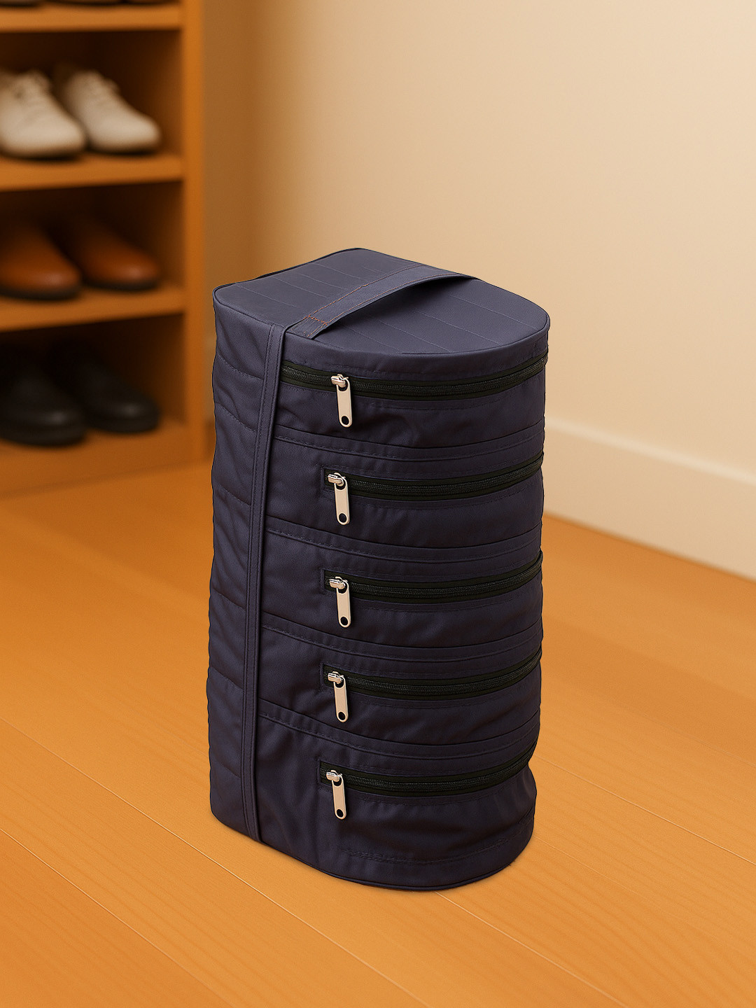 Kuber Industries Blue Parachute Travelling Footwear Organiser