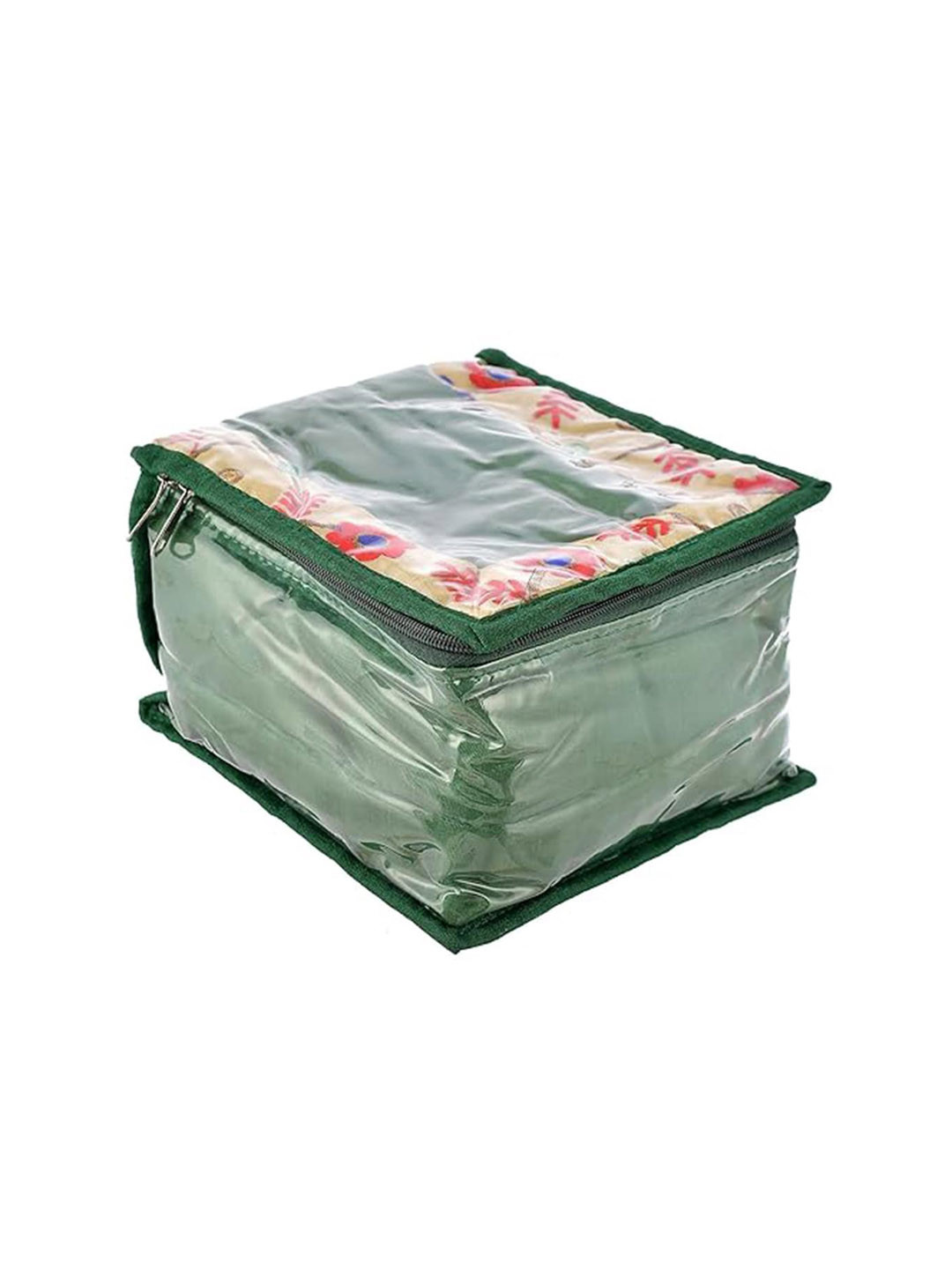 Kuber Industries Green Flower Design Organiser