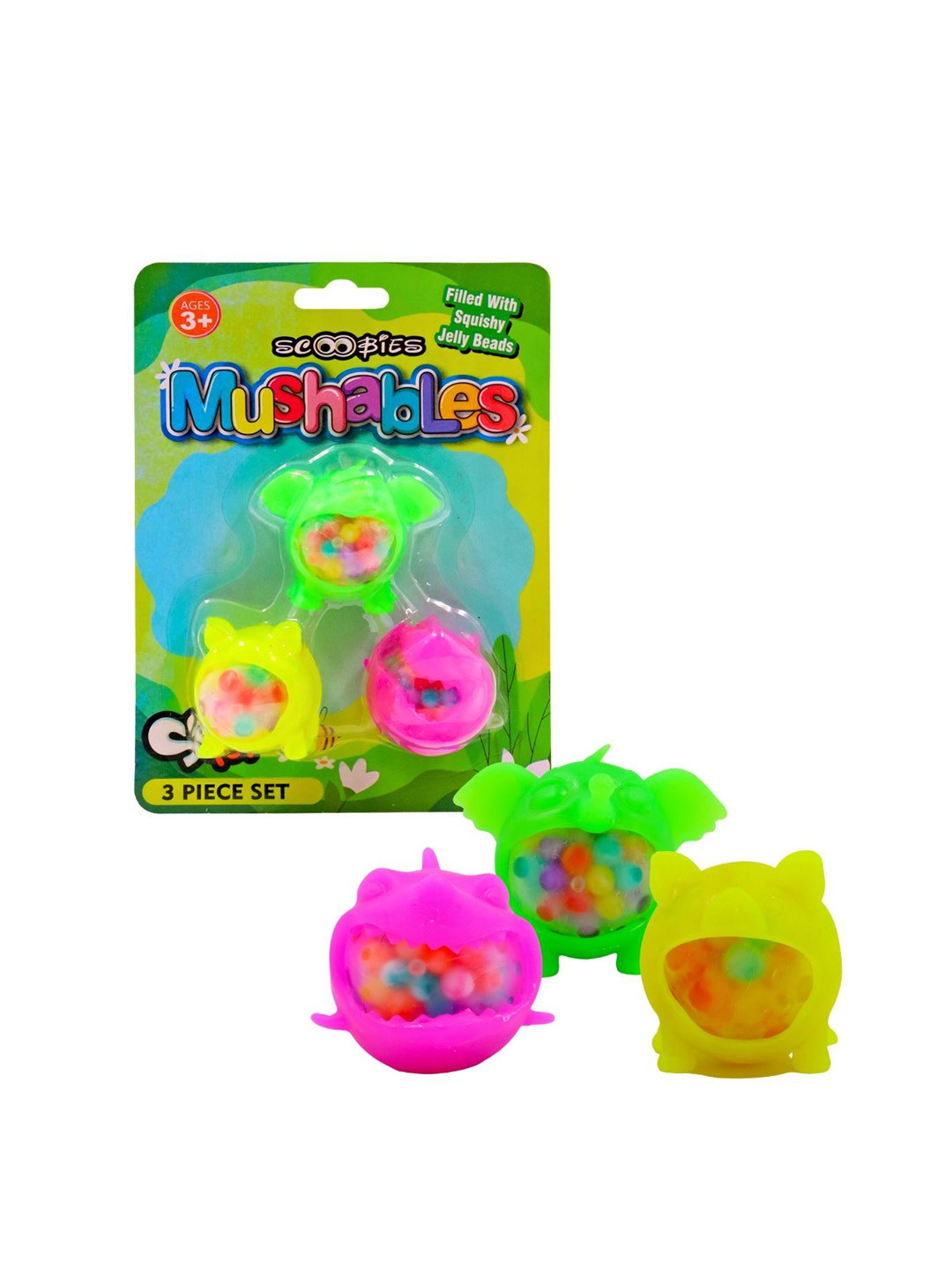 SCOOBIES Giant Mushy Animals Elephant + Shark & Pig Sensory Fidget Toys