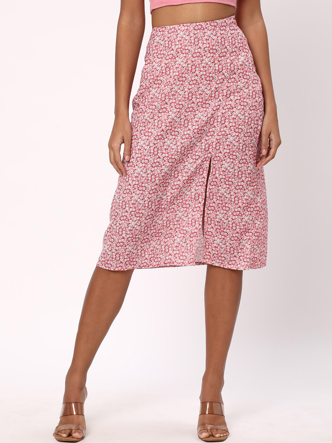 R&B Floral Printed A-Line Skirt