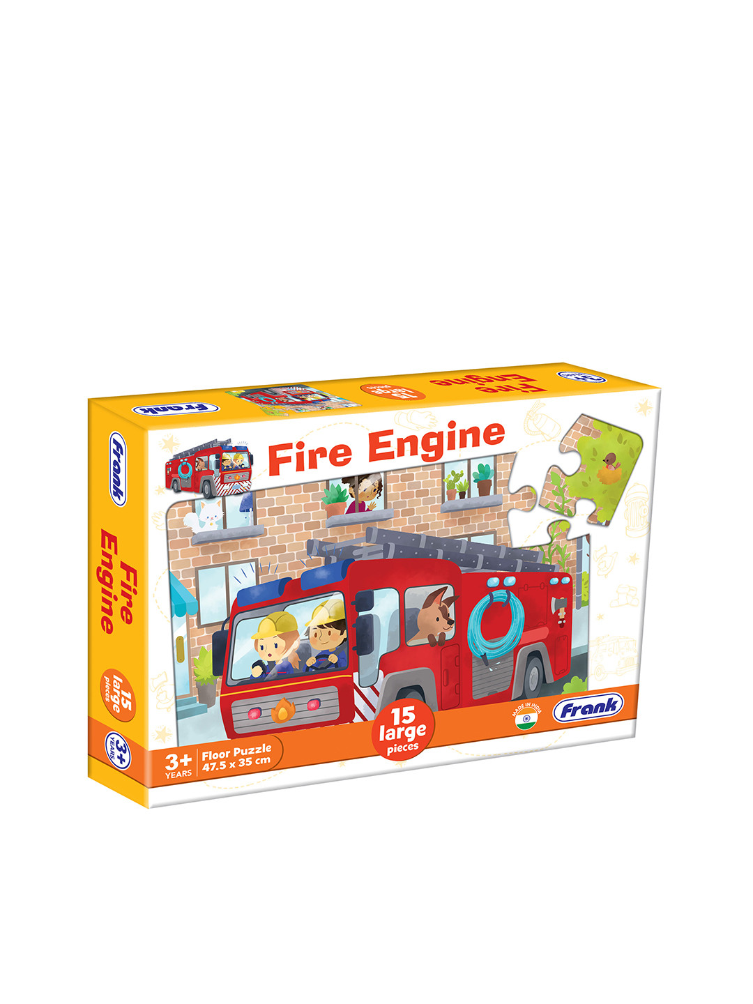 Frank Kids Fire Engine - 15 Pieces Floor Puzzle For Age 3+ Years