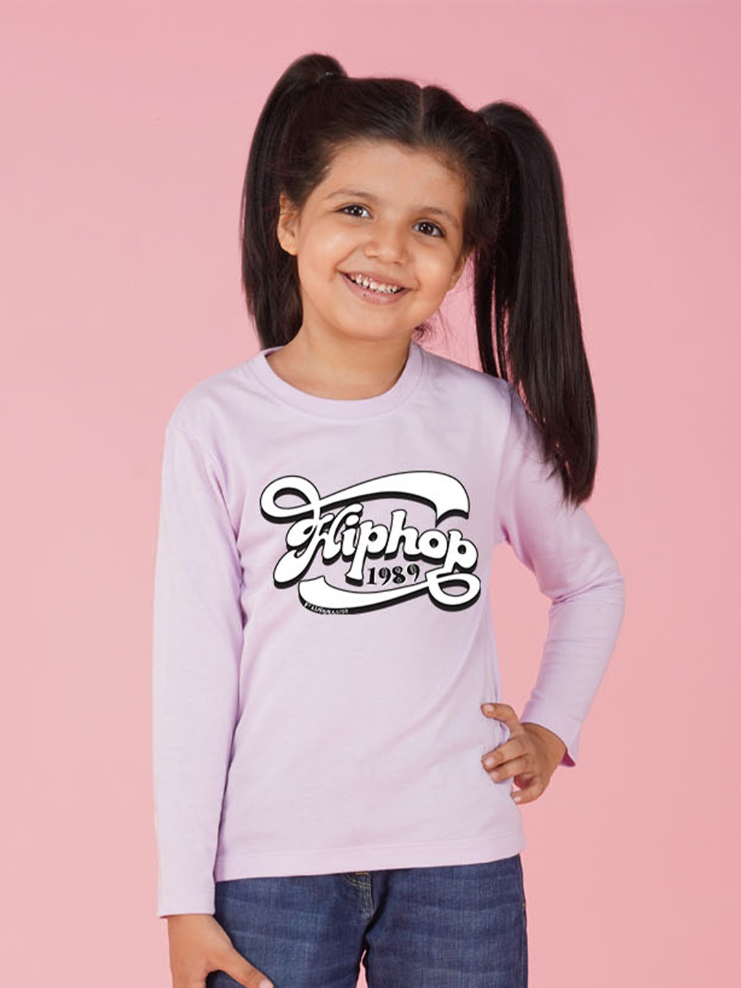 NUSYL Girls Hiphop Printed Round Neck T-Shirt