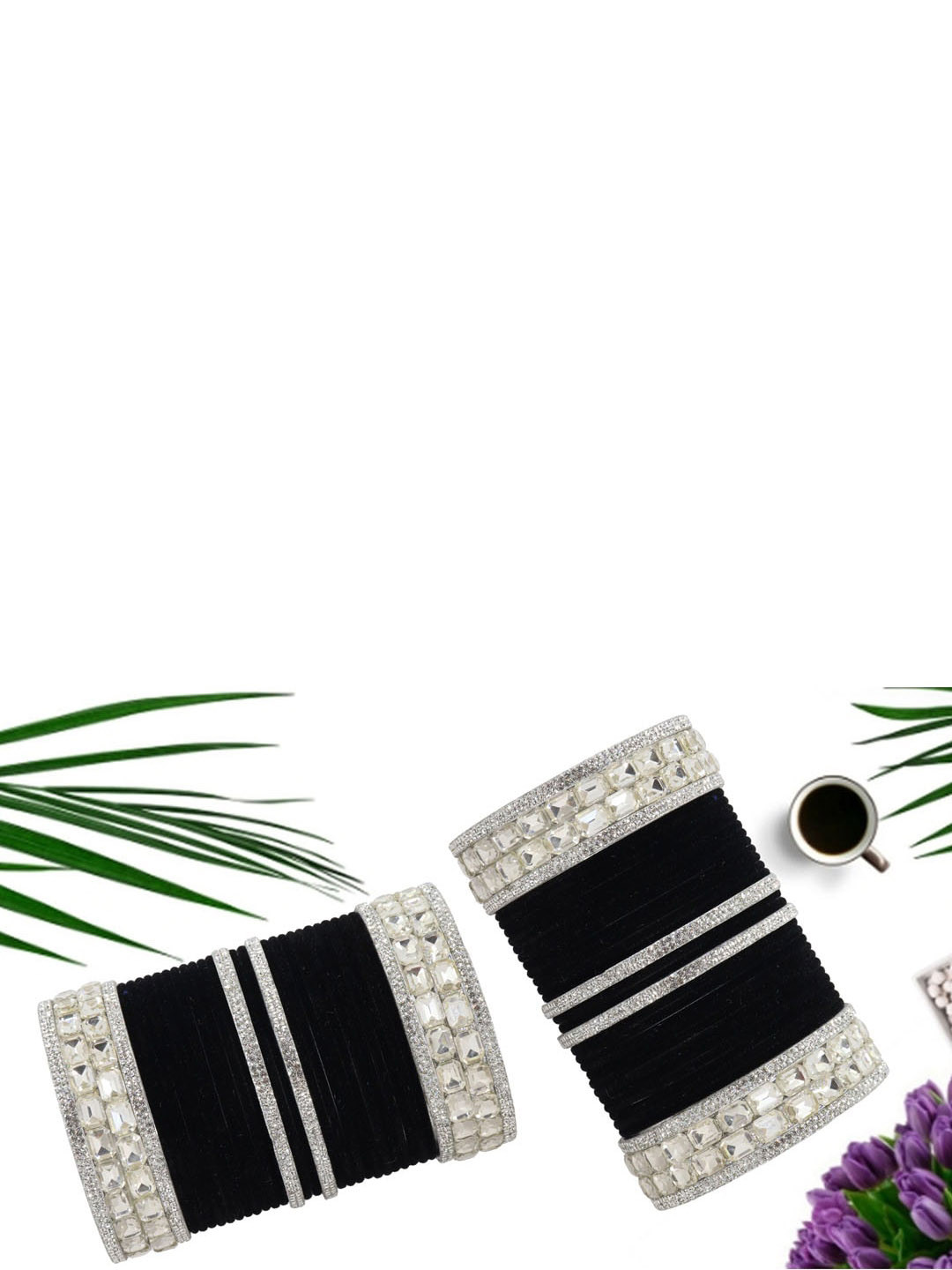NMII Set Of 68 Artificial Stones Bangles