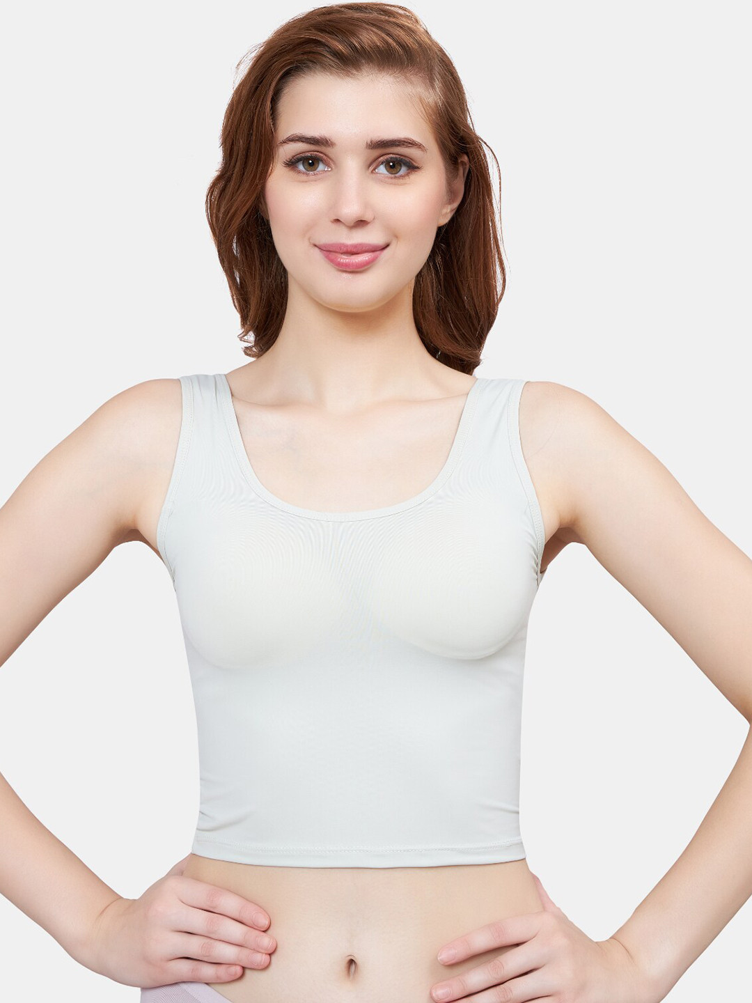 PLUMBURY Padded Crop Top Slip Camisole