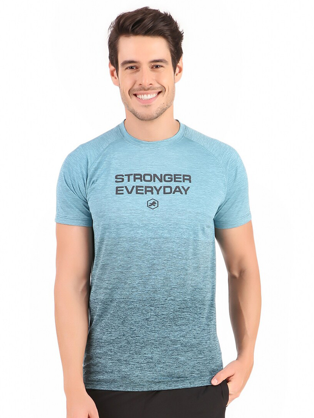 REDESIGN Typography Printed Dry Fit Sports T-shirt