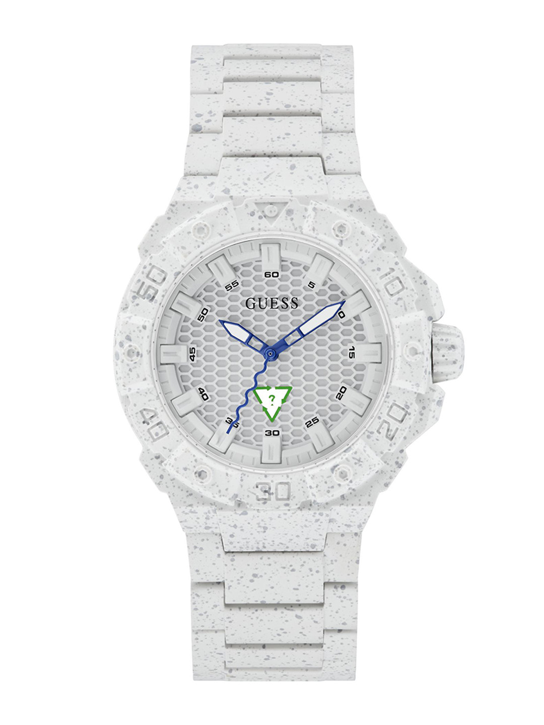 GUESS Unisex Embellished Dial & Ceramic Straps Analogue Watch GW0507G2