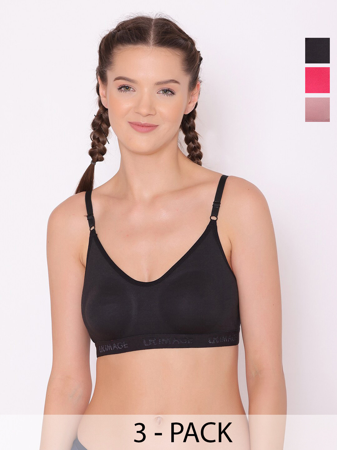 ABELINO Girls Pack Of 3 Full Coverage All Day Comfort Cotton Beginners Bras