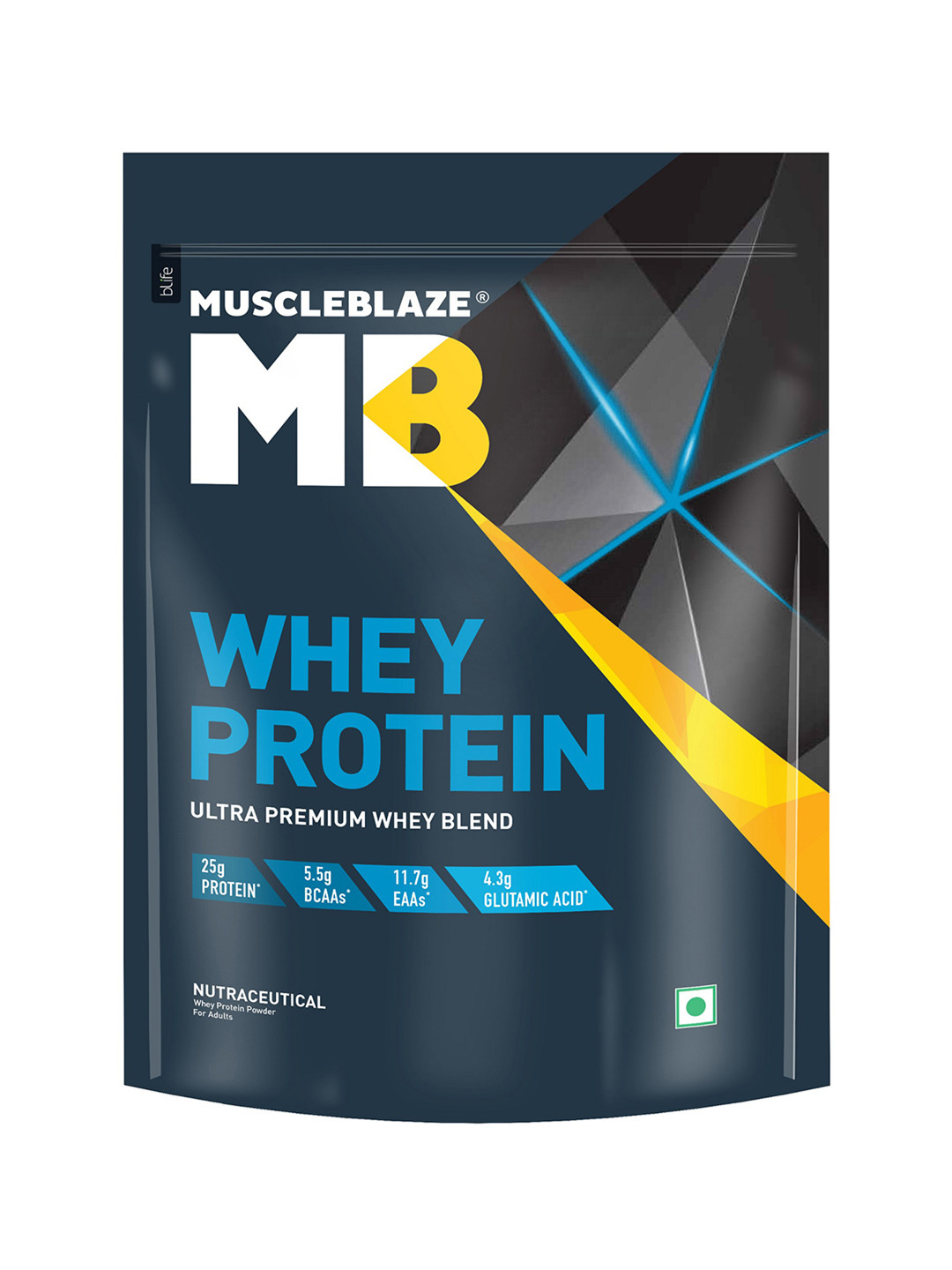 MuscleBlaze 100% Whey Protein,25 g Protein per Scoop-1 kg