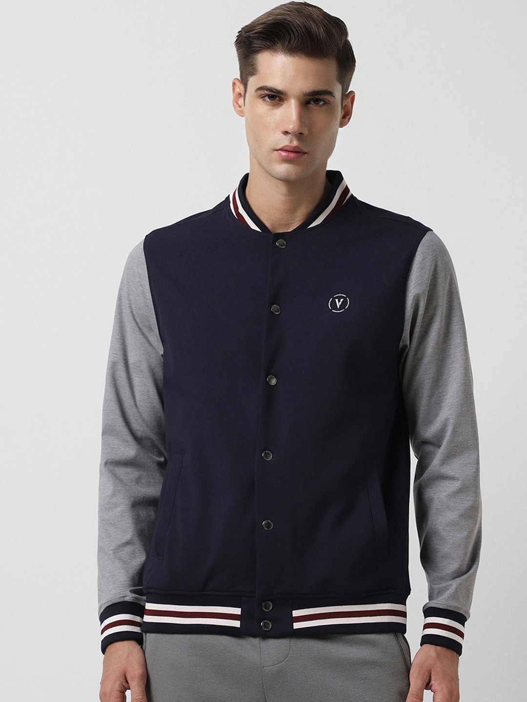 Van Heusen Flex Stand Collar Sporty Jacket