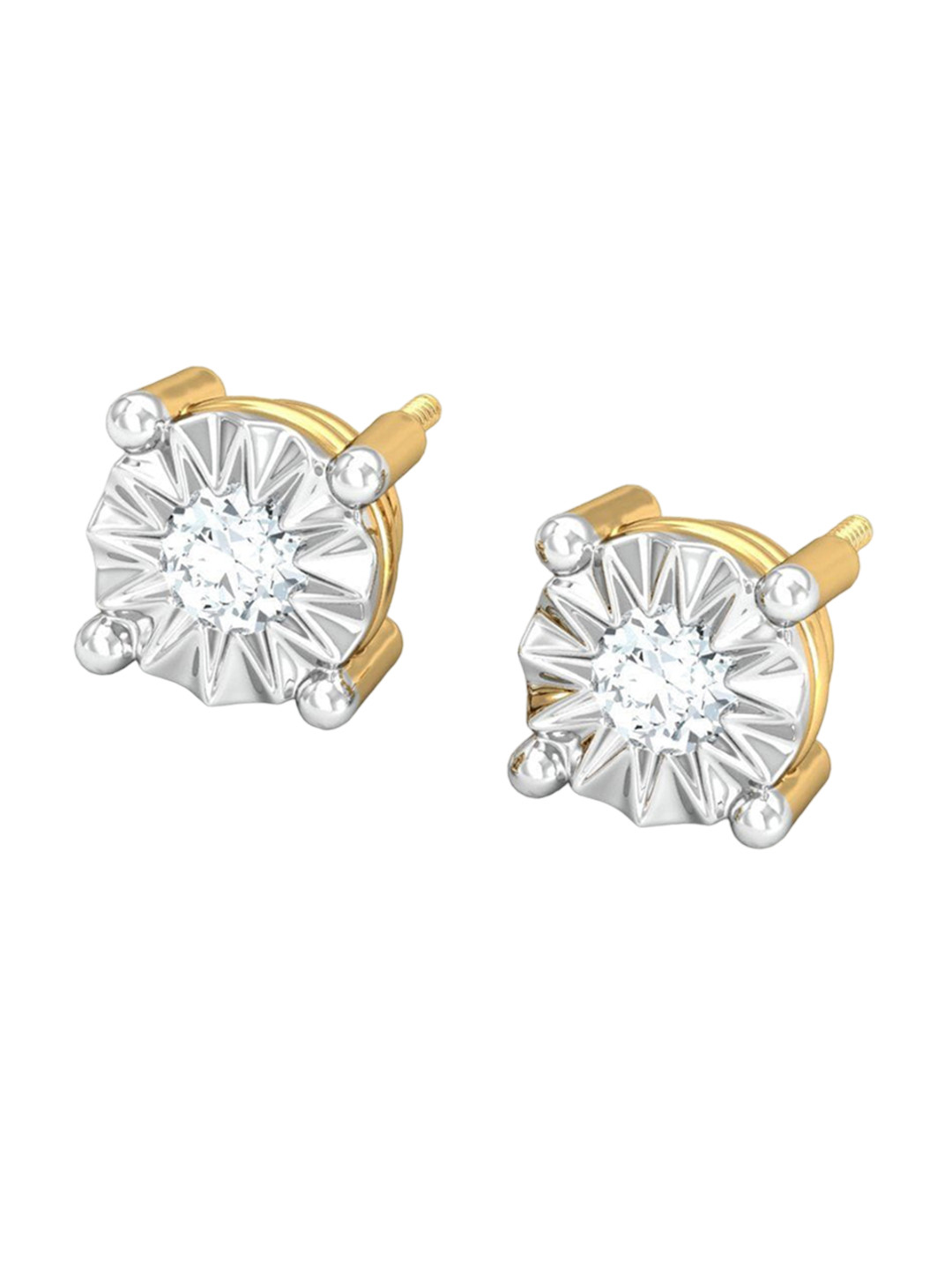 KUBERBOX Ivy Miracle 18KT Gold Diamond Earrings-1.67gm