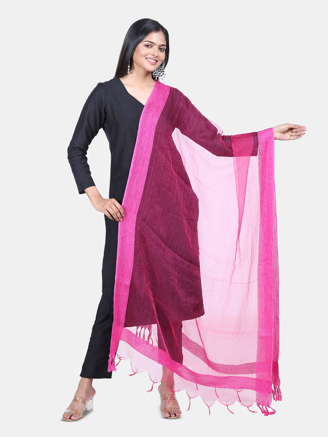 HELLA FASHIONS Dupatta With Tasselled
