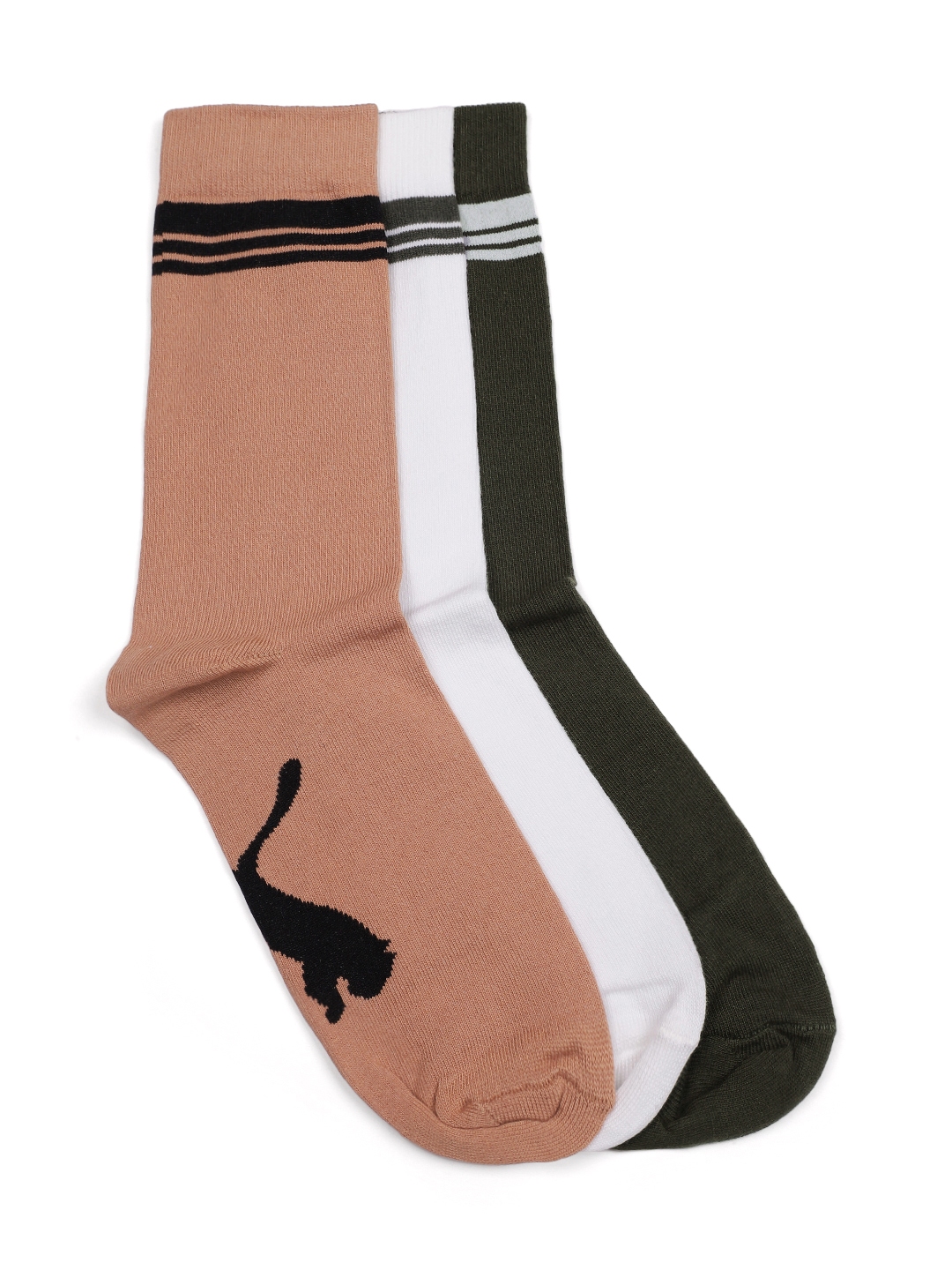 Buy Puma Unisex Set of 3 Calf Length Socks Socks for Unisex 25561598 Myntra