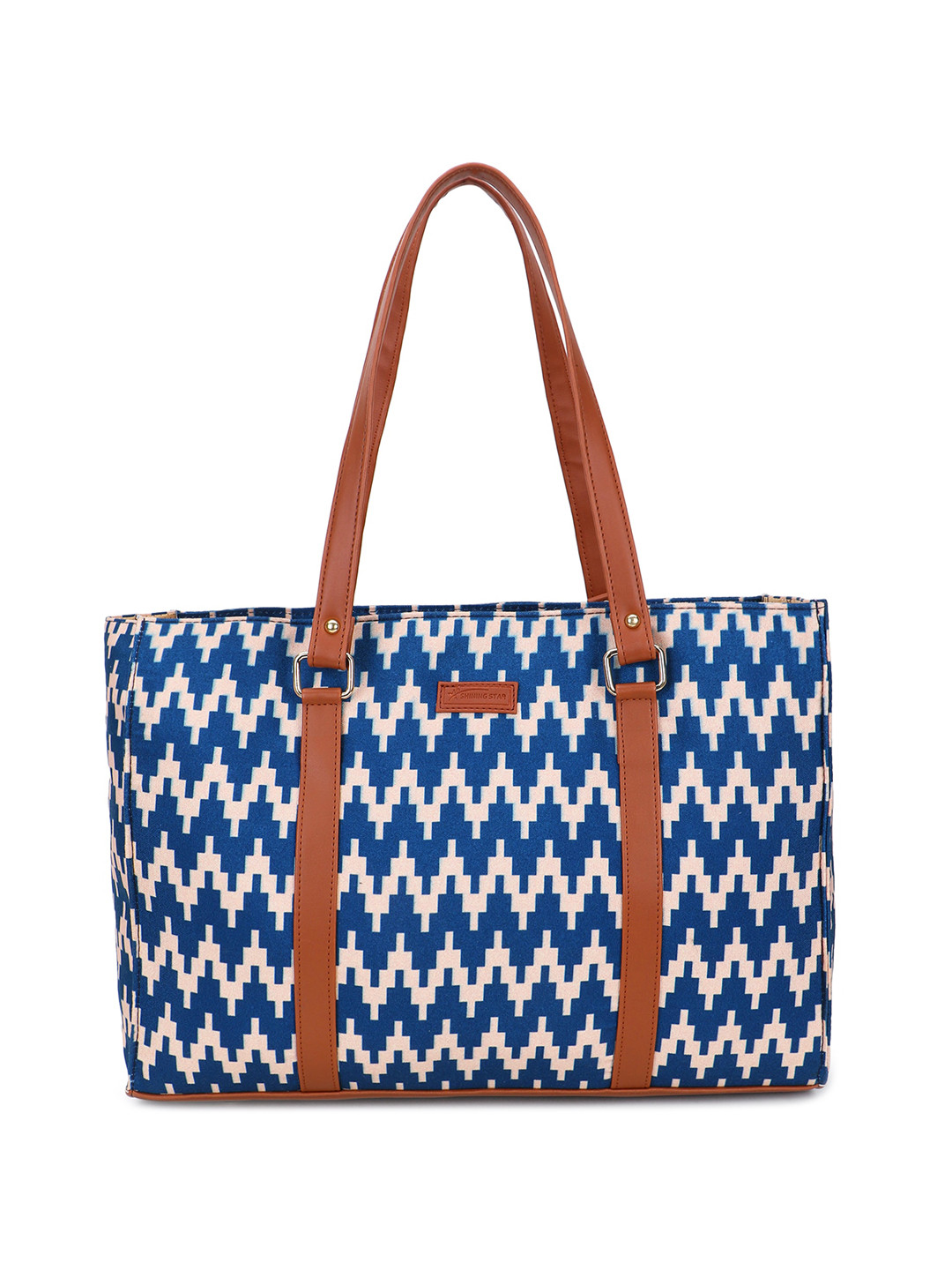 SHINING STAR Abstract Printed Structured Shoulder Bag