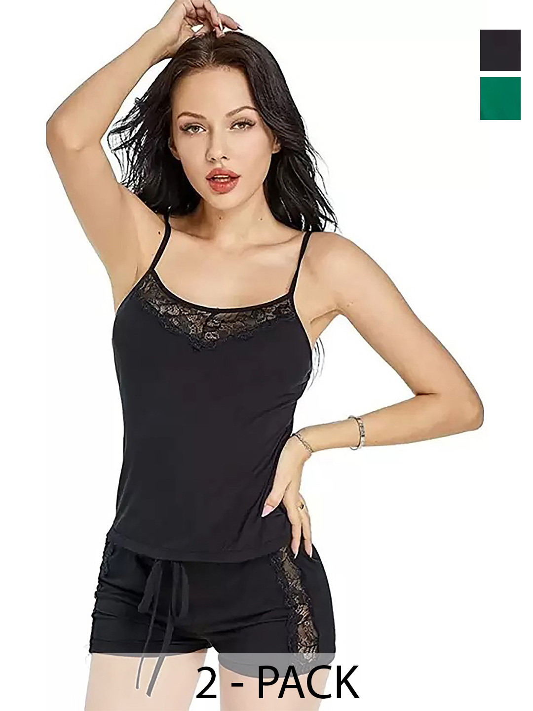 PIBU Pack Of 2 Self-Design Net Nightsuit