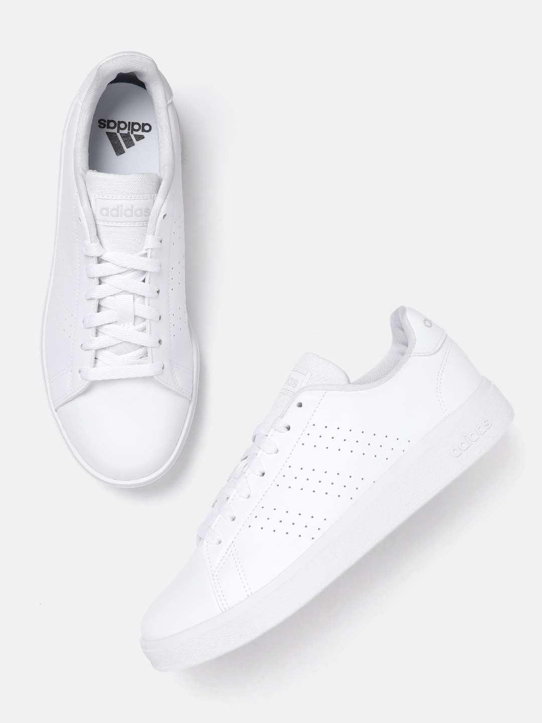 ADIDAS Men Perforated Advantage 3.0 Tennis Sneakers