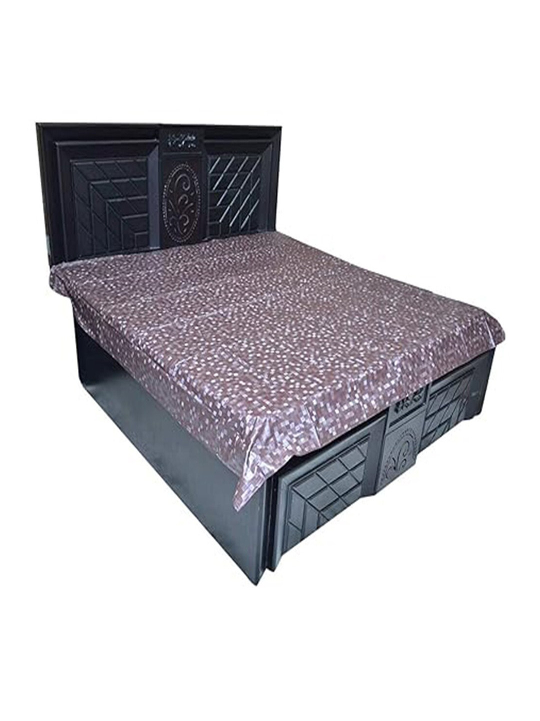 Kuber Industries Brown Waterproof Double Mattress Protector