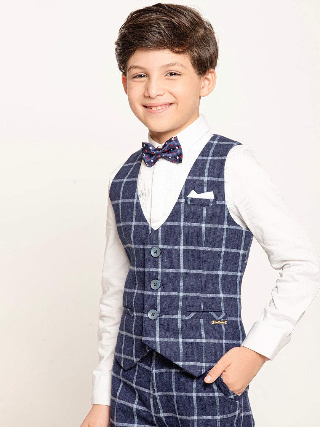 One Friday Boys Check Waistcoat