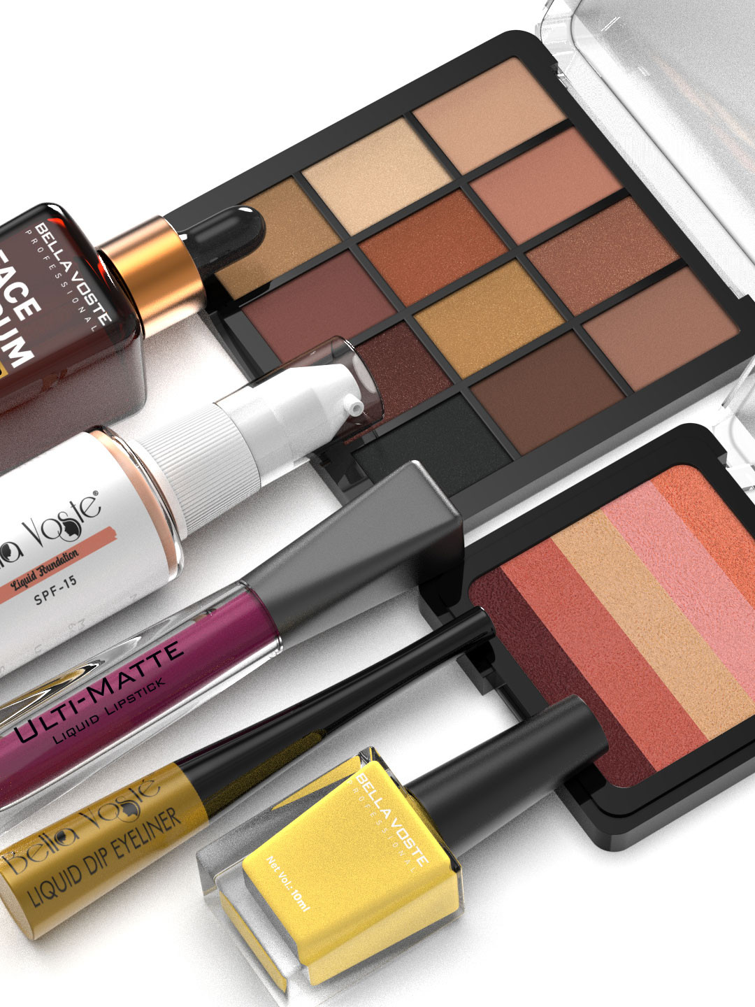 Bella Voste 7in1 Professional  Yellow Sunshine Glow Makeup Kit