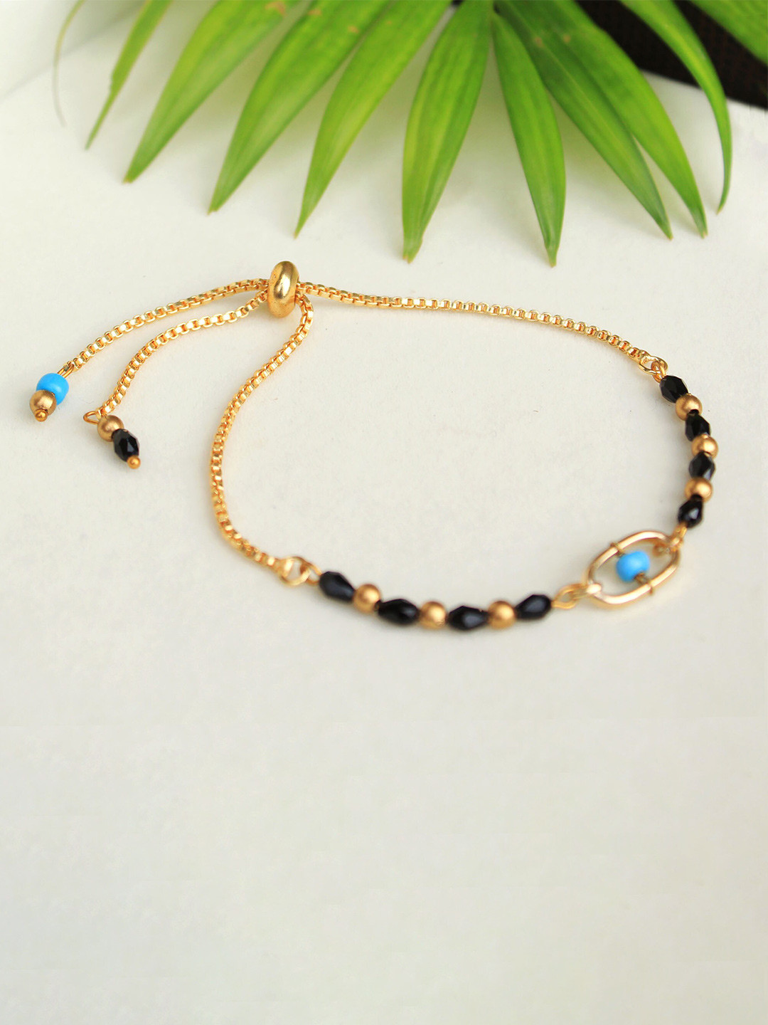 BeAbhika Linked Hoop Mangalsutra Bracelet