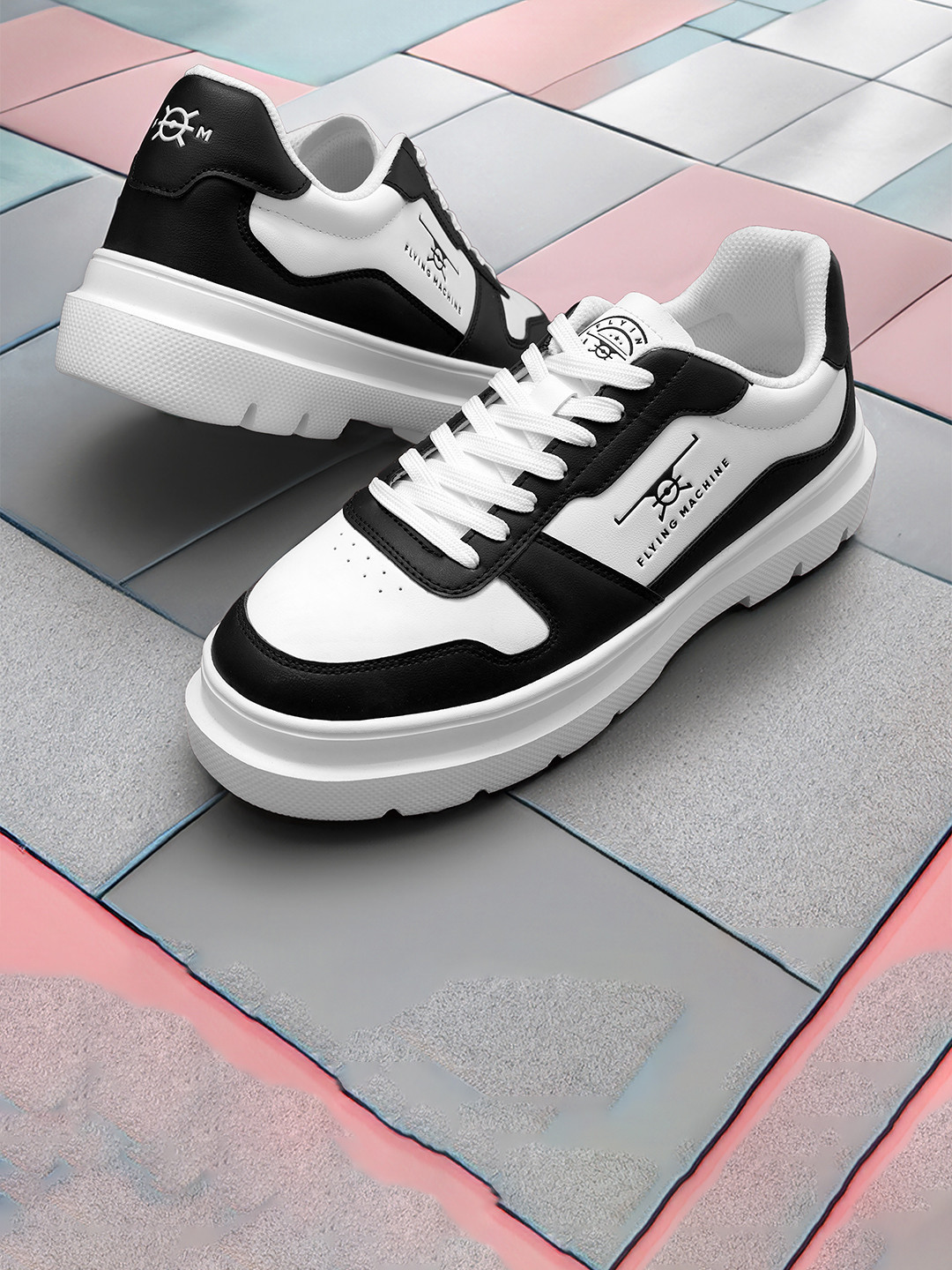 Flying Machine Men LYLE Colourblocked Comfort Insole Basics Sneakers