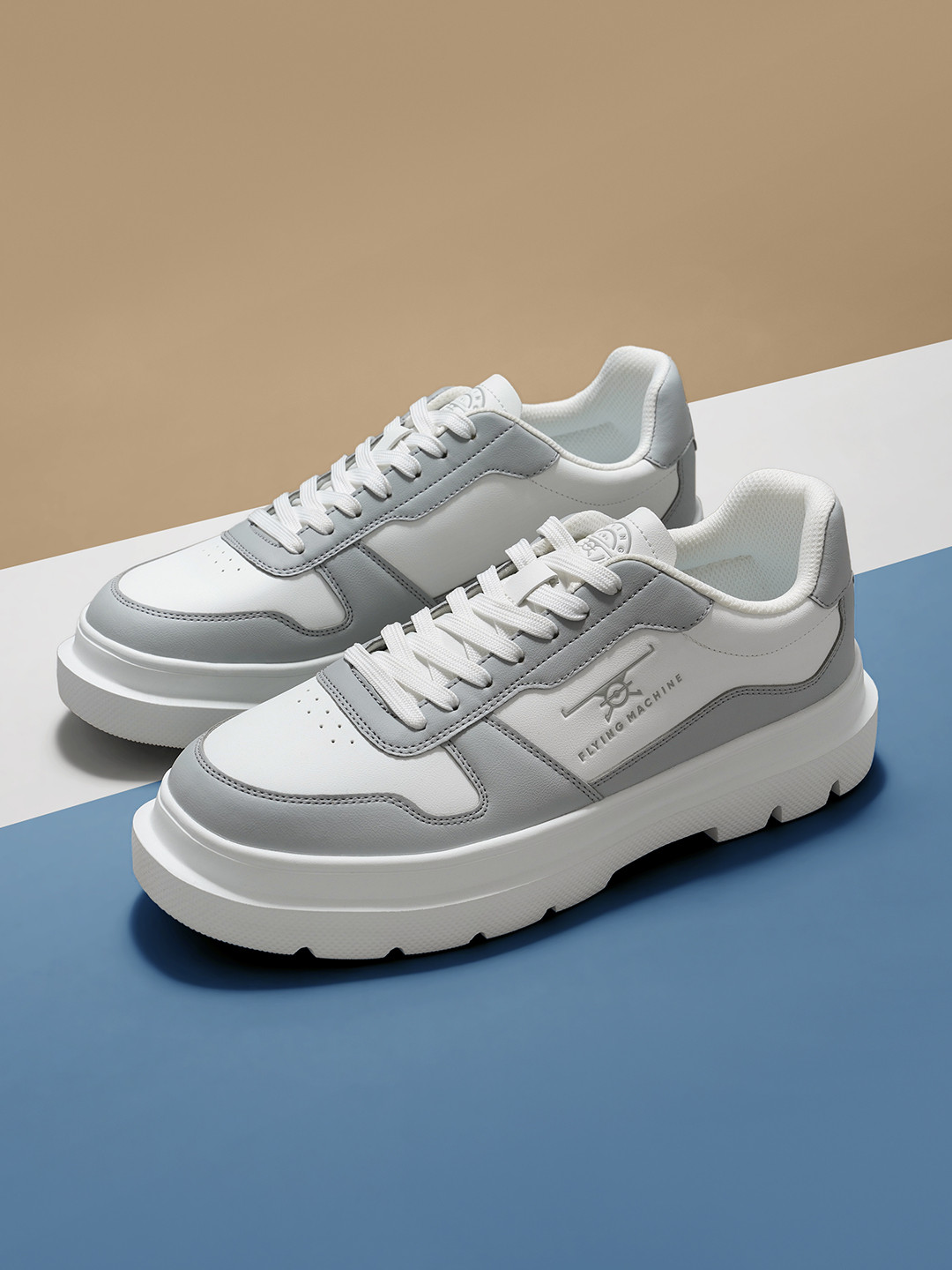 Flying Machine Men LYLE Colourblocked Comfort Insole Basics Sneakers