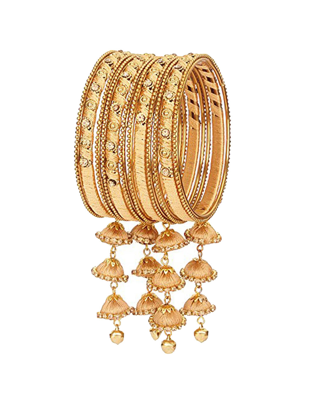 Gold bangles with latkan cheap