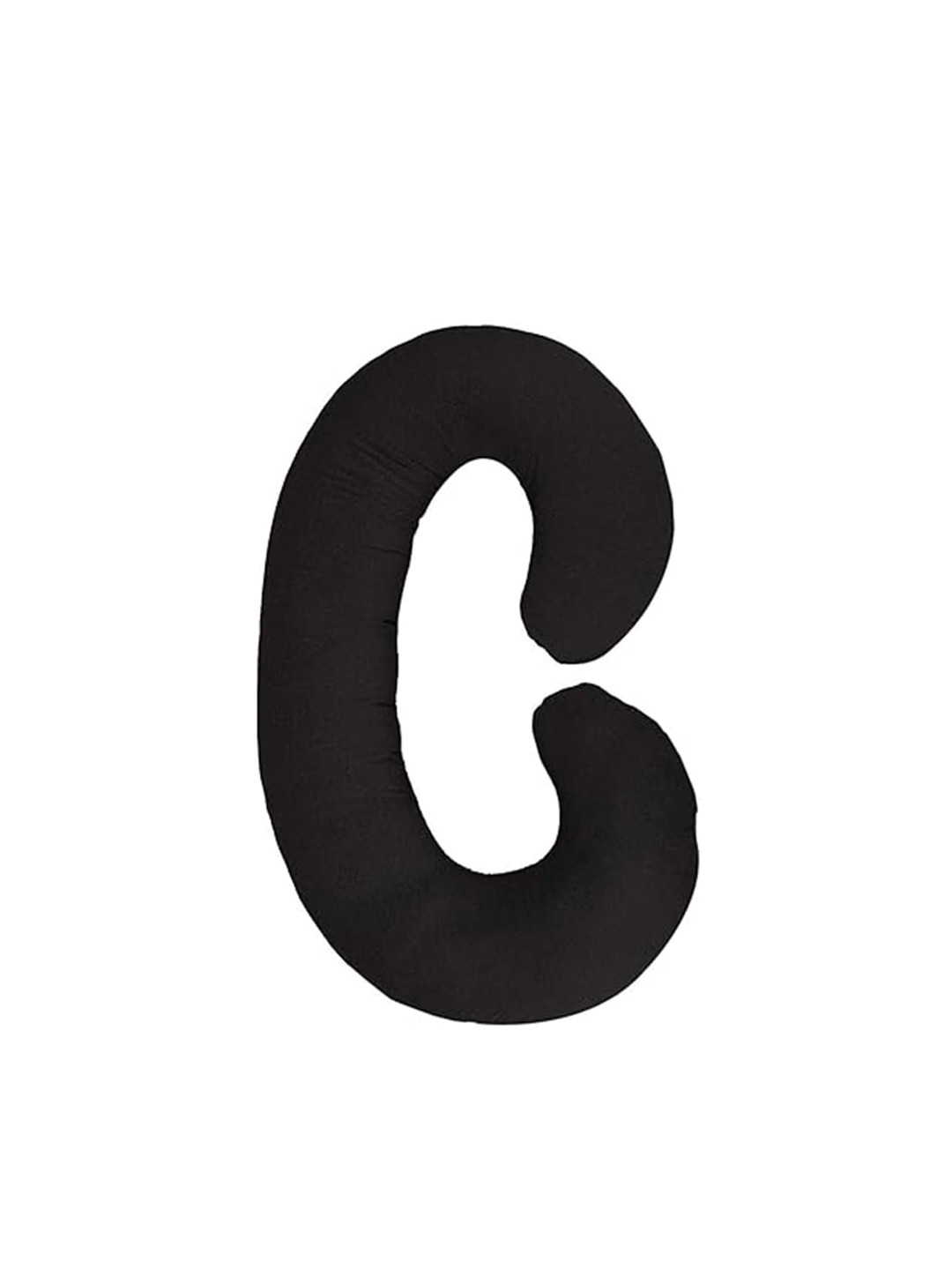 Kuber Industries Black Solid Cotton Soft Cotton Maternity Pillow-30 x 101 x 25 cm