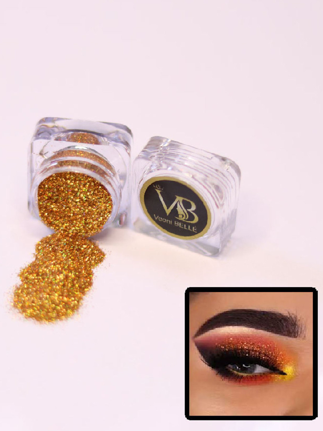 Veoni BELLE HD Holographic Glitter Loose Powder Eyeshadow 5g - Orange
