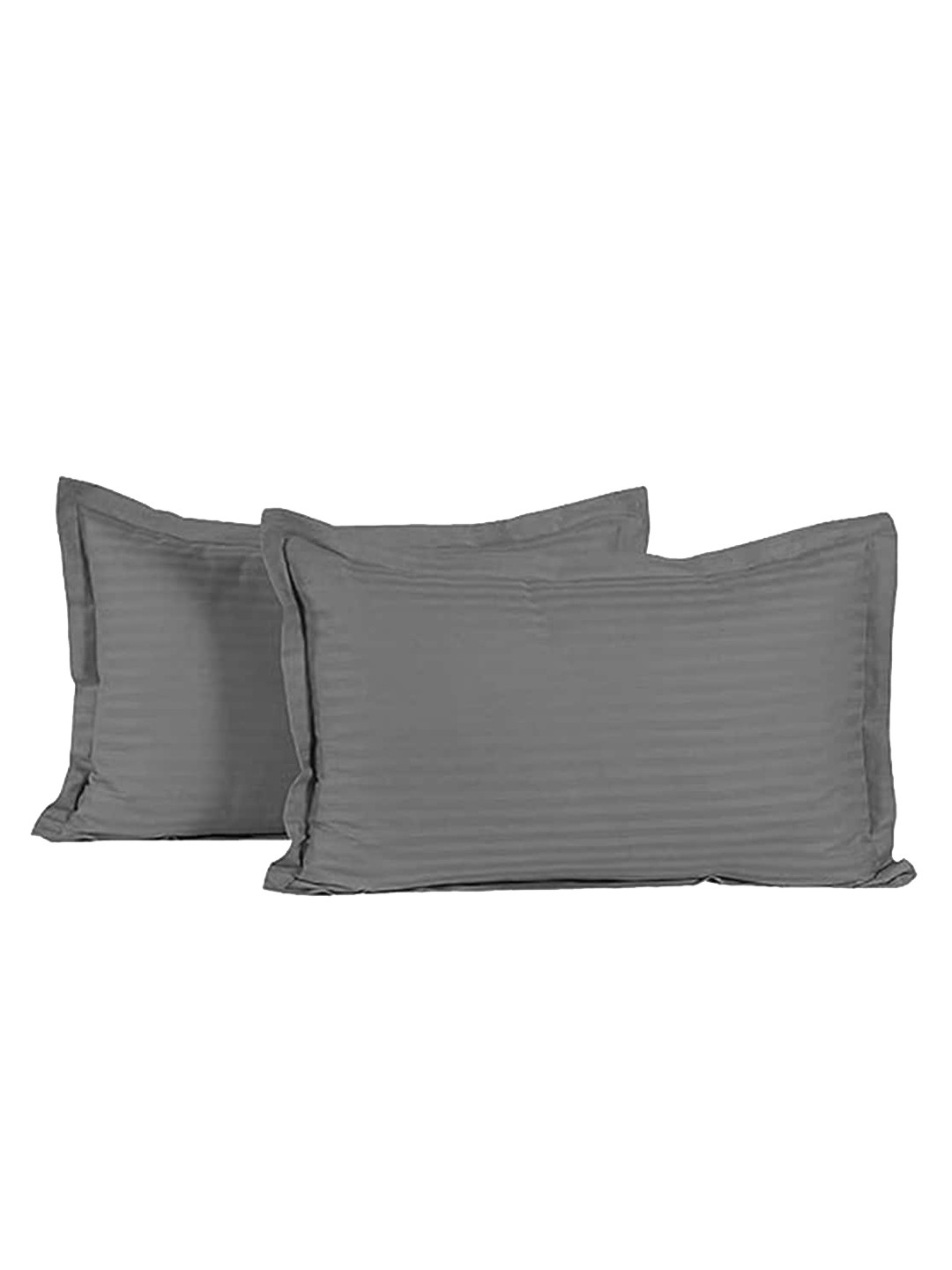 Kuber Industries Grey 2 Pieces Cotton Pillow Covers