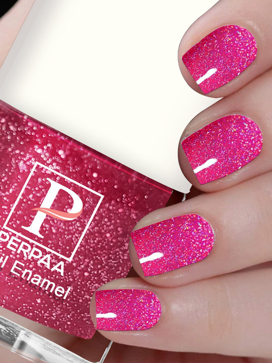 PERPAA Set Of 3 Glitter Light Reflective Flashing Sparkly Gel Nail Polish - 5ml Each
