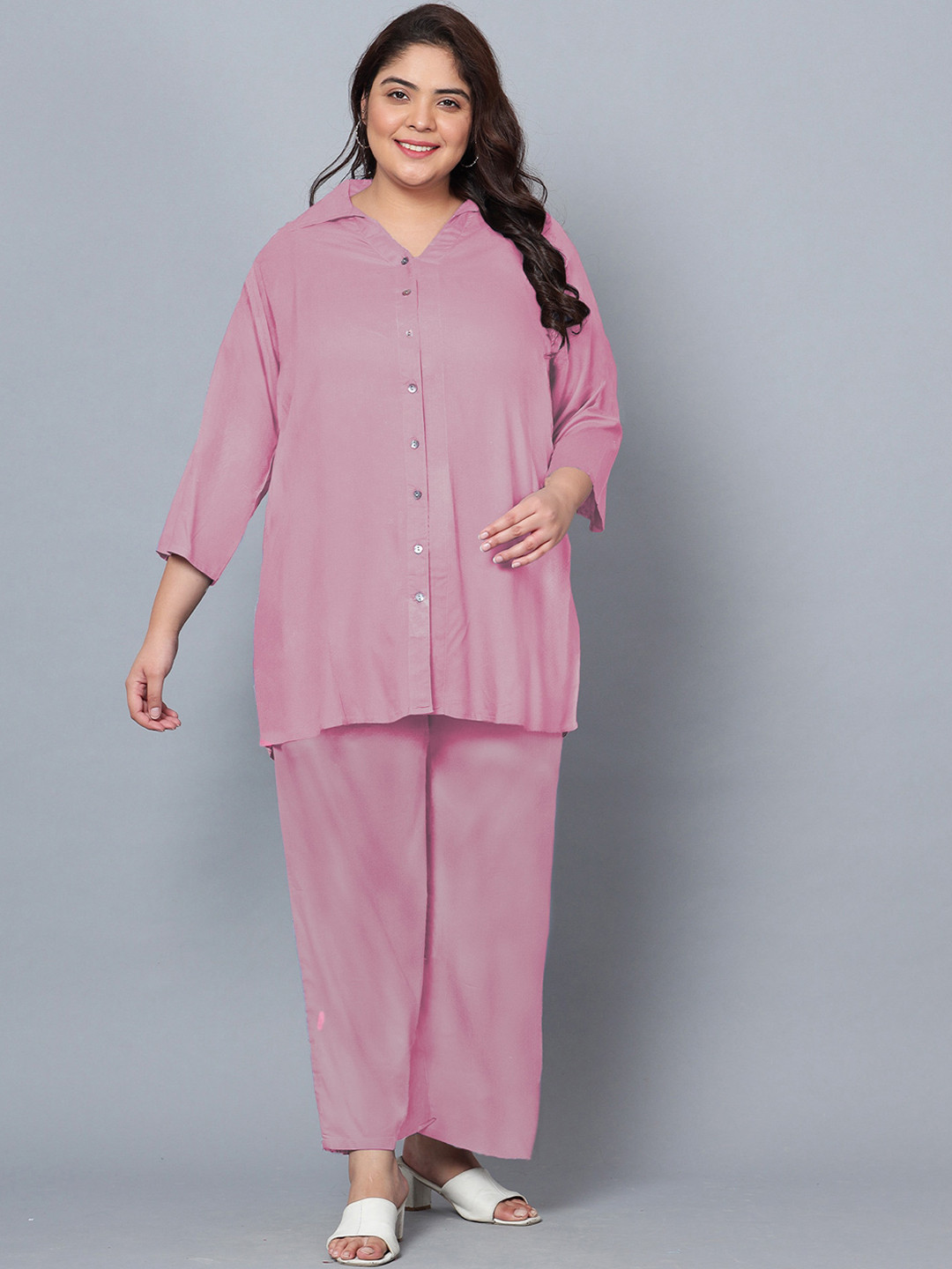 Indietoga Plus Size Longline Shirt & Trouser