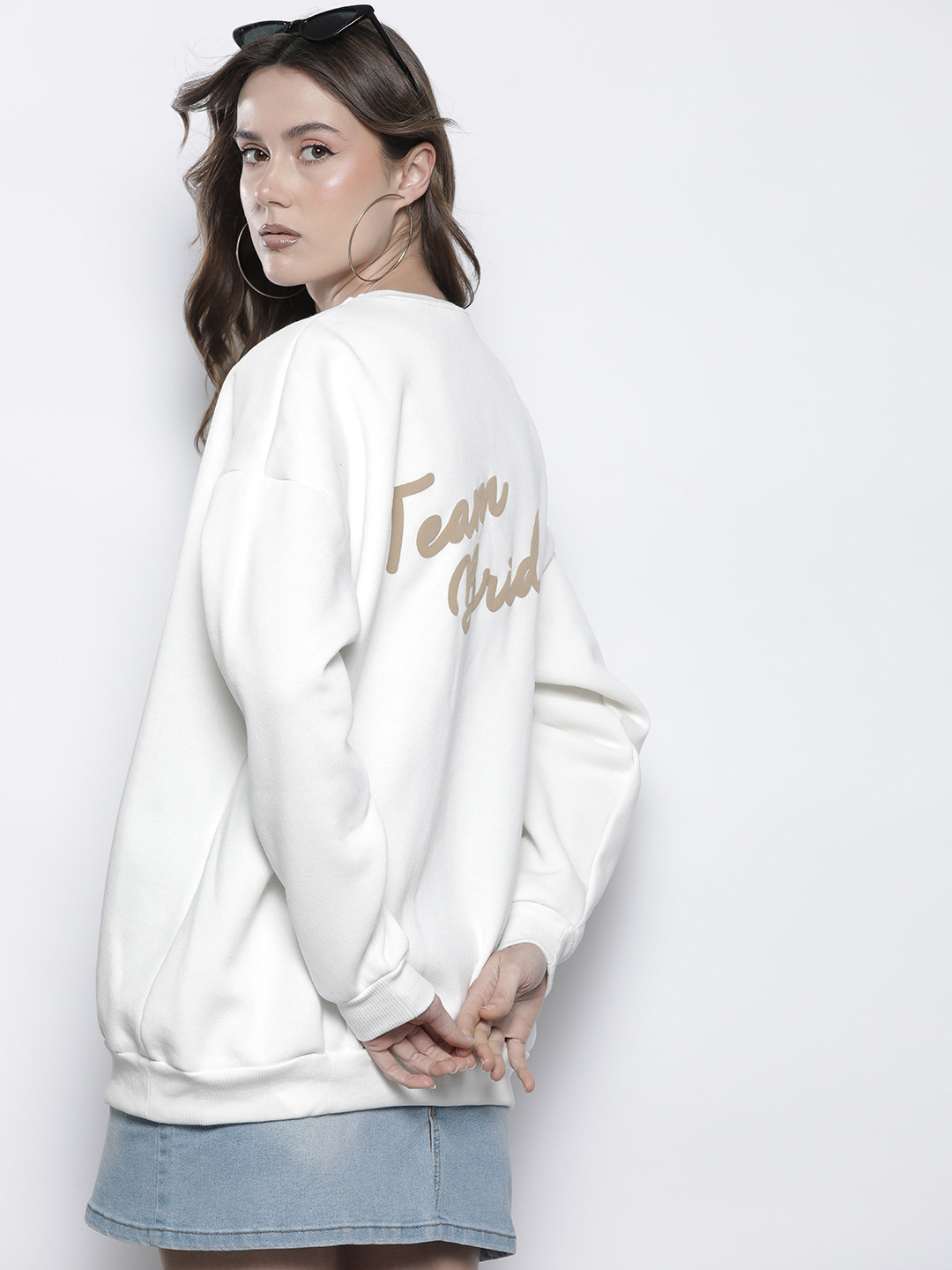 Boohoo Printed Oversized Sweatshirt