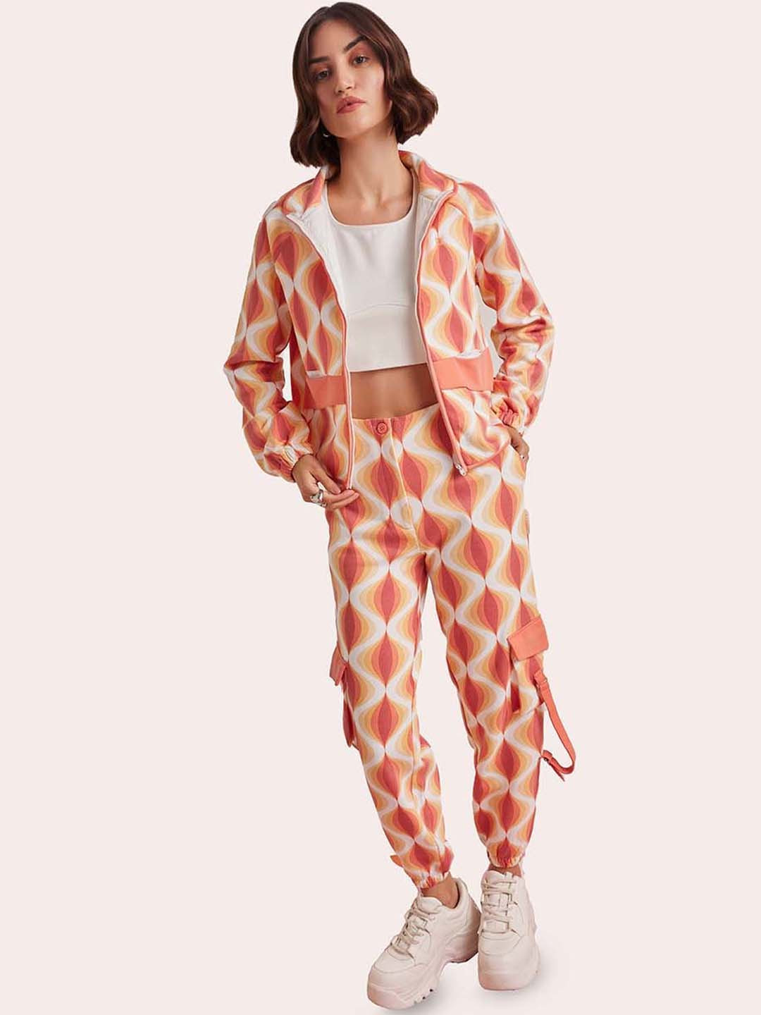 Muvazo Printed Insulator Cotton Bomber Jacket